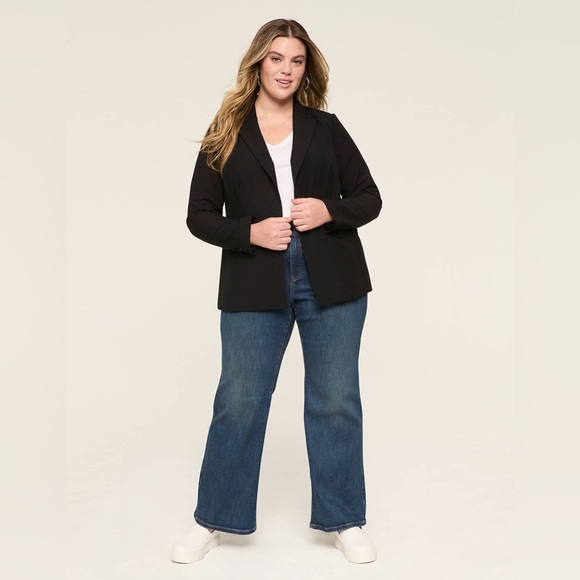 Like New! Lane Bryant Perfect Drape Blazer, Size 14, Black - Picture 3 of 8